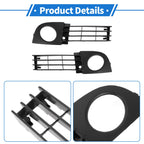 1 Pair Front Fog Light Grill for Audi A6 C5 (2002–2005) No. 4B0807682T/4B0807681T