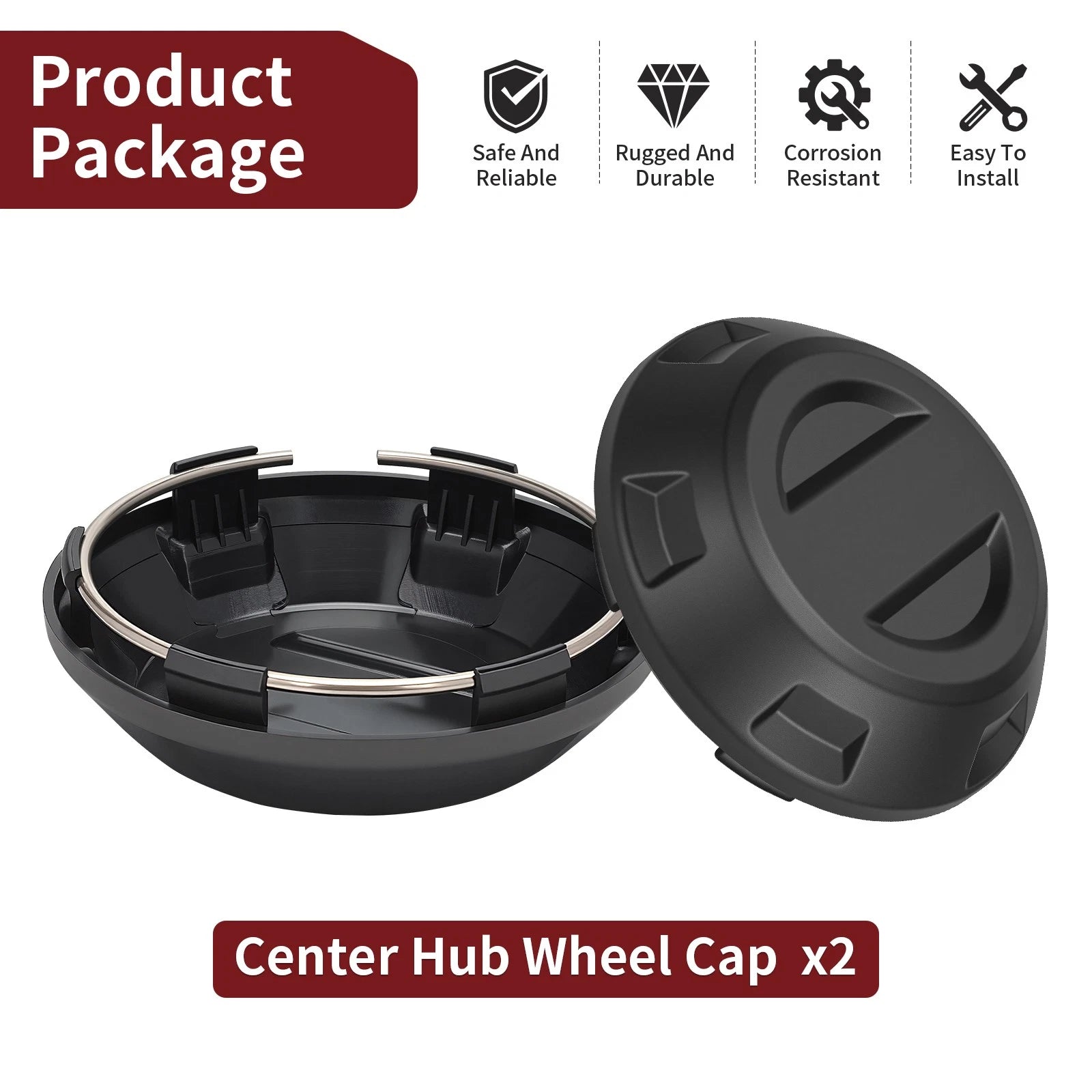 2X Center Hub Wheel Caps for Polaris RZR PRO XP (2021–2025) 1524032