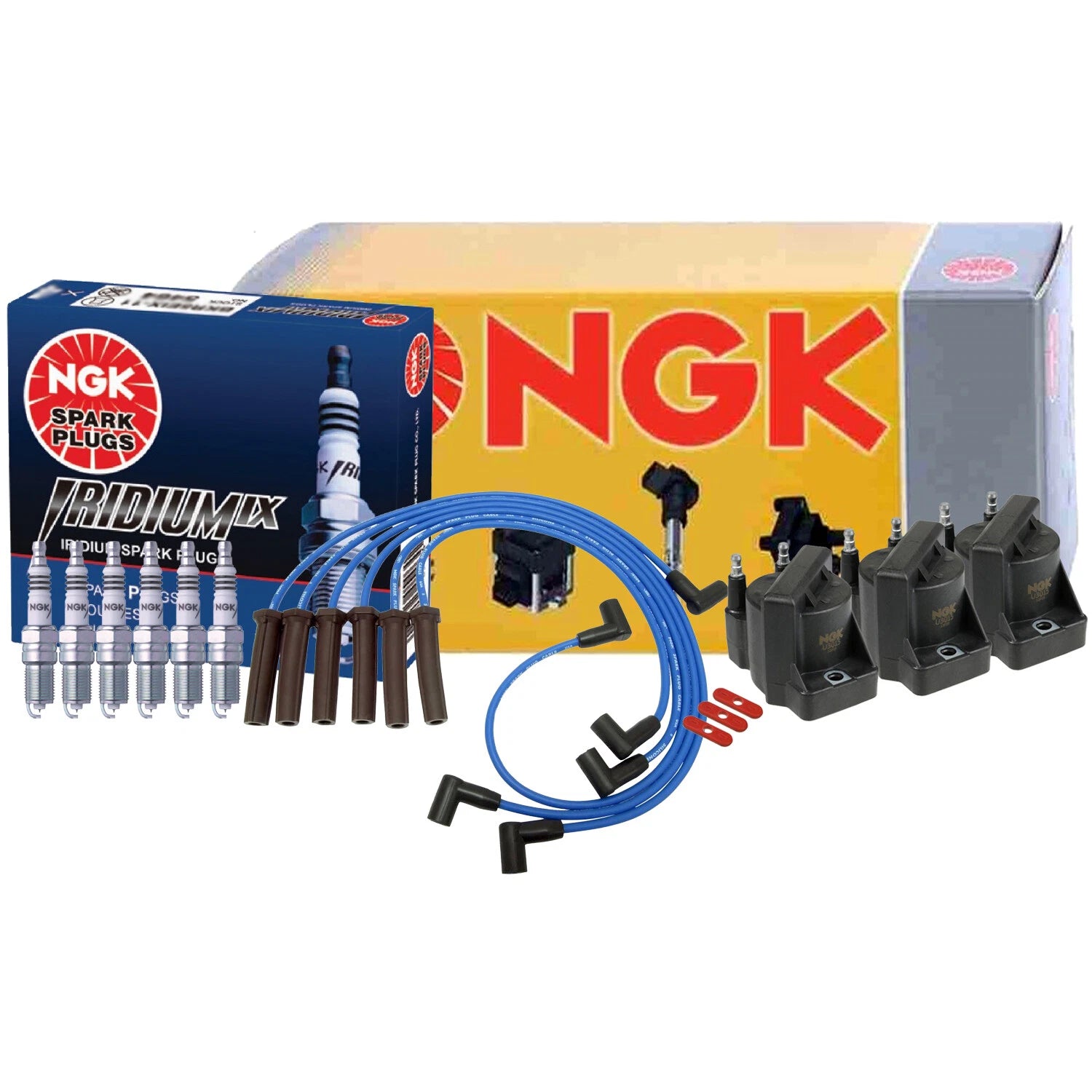 Set of 3 Ignition Coils & 6 Iridium IX Spark Plugs for Buick Chevy