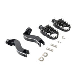Black Rear Passenger Pedals Mount Kit for Harley Touring Electra Glide (1993-2024)