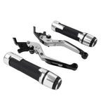 Silver Extendable Brake Clutch Levers Grip Set for Kawasaki ZX10R (2016-2023)