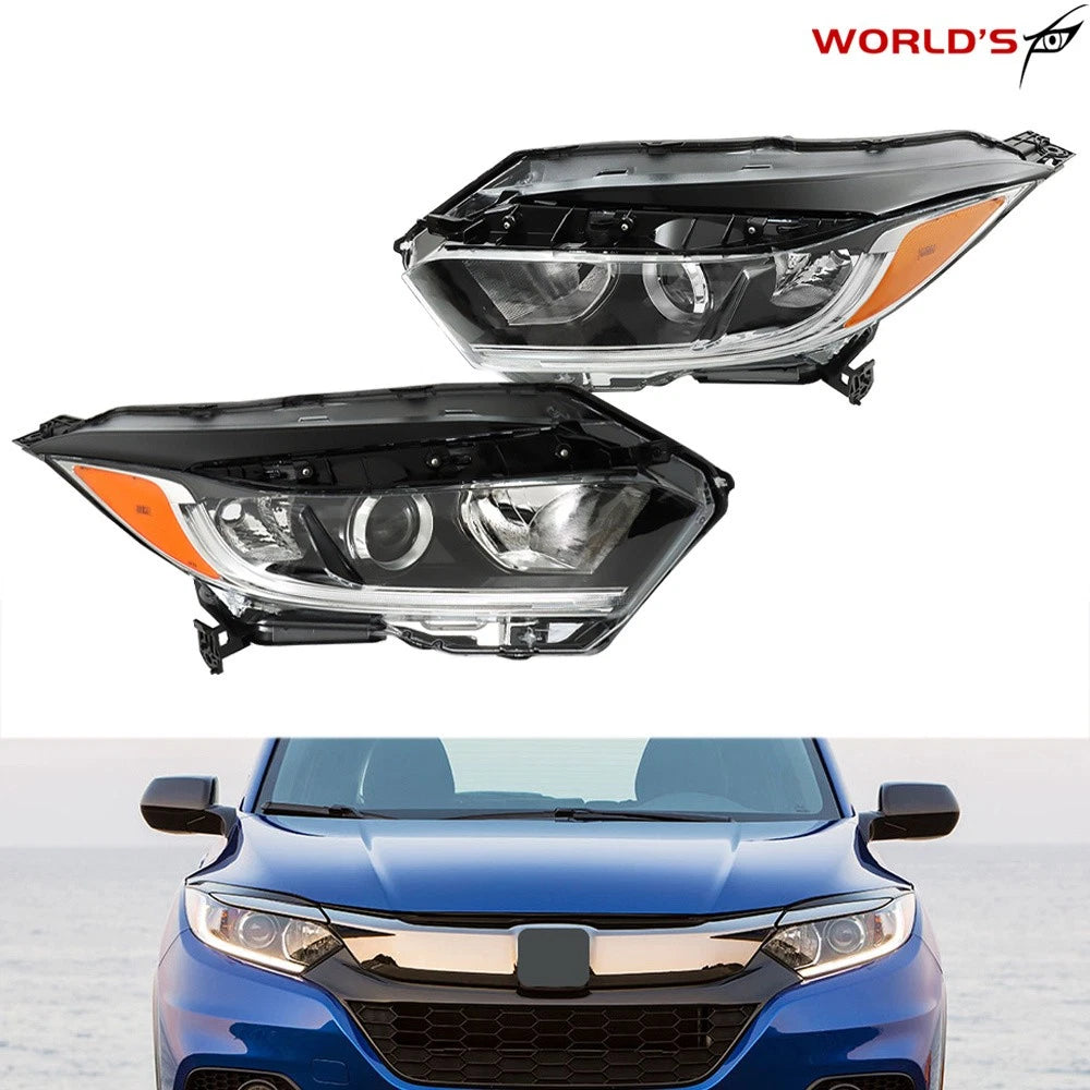 Halogen Headlights with LED DRL Pair for Honda HR-V (2019–2021)