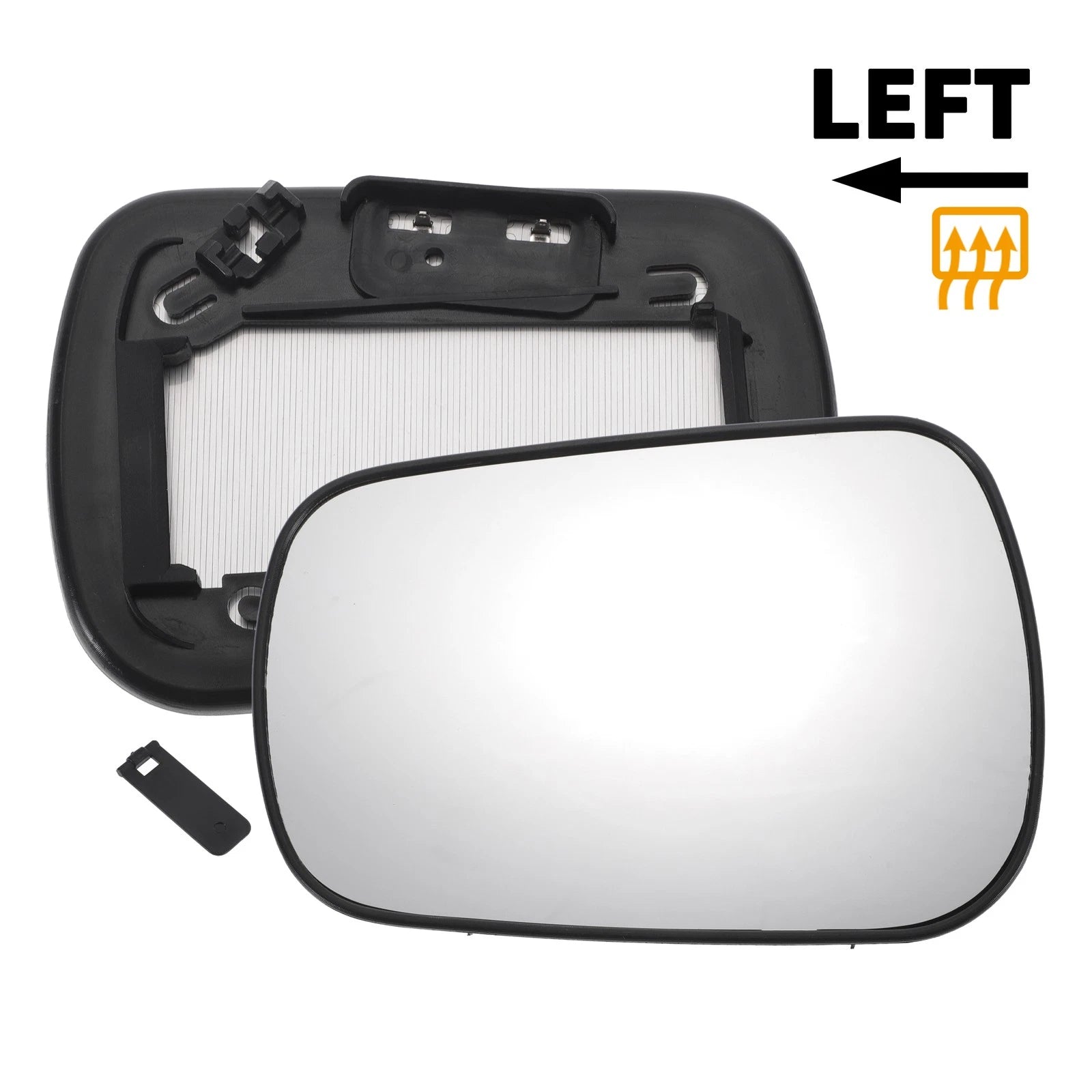 Left Side Heated Convex Mirror Glass for Ford Fiesta Fusion (2011–2018)