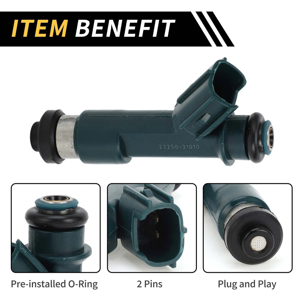 Fuel Injector for Toyota 4Runner (2003–2009) No. 2320939015 12 Holes Green