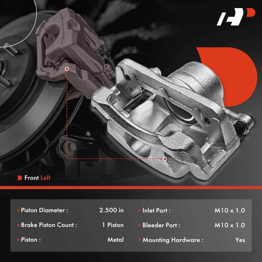Front Left Brake Caliper with Bracket for Honda Pilot (2003-2008)