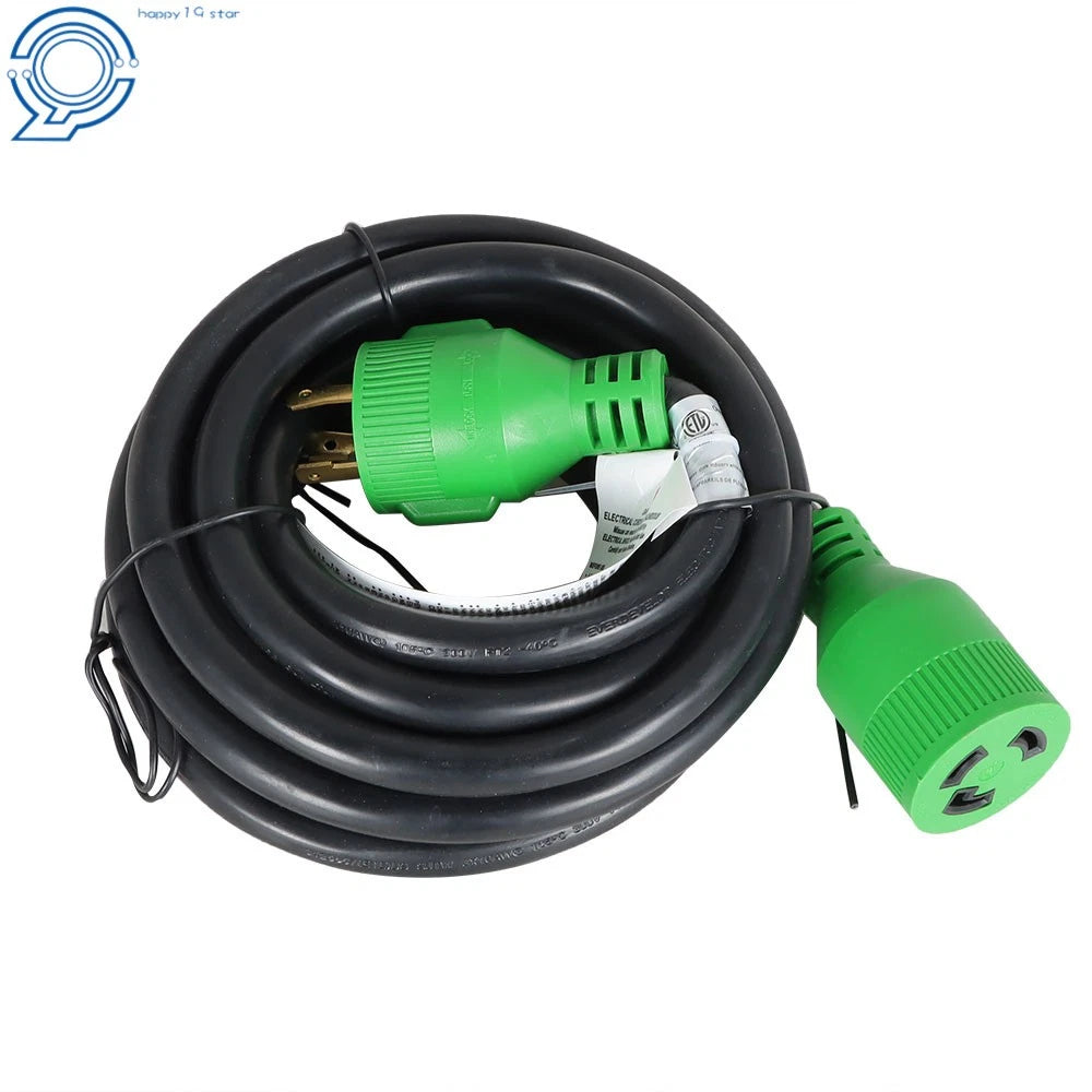 30 Amp 15 FT Generator Extension Cord NEMA L5-30P to L5-30R 125V