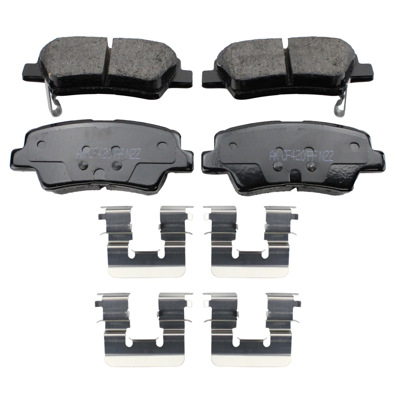 DuraGo Rear Rotors & Akebono ProACT Ceramic Brake Pads Kit for Veloster (2012–2017)