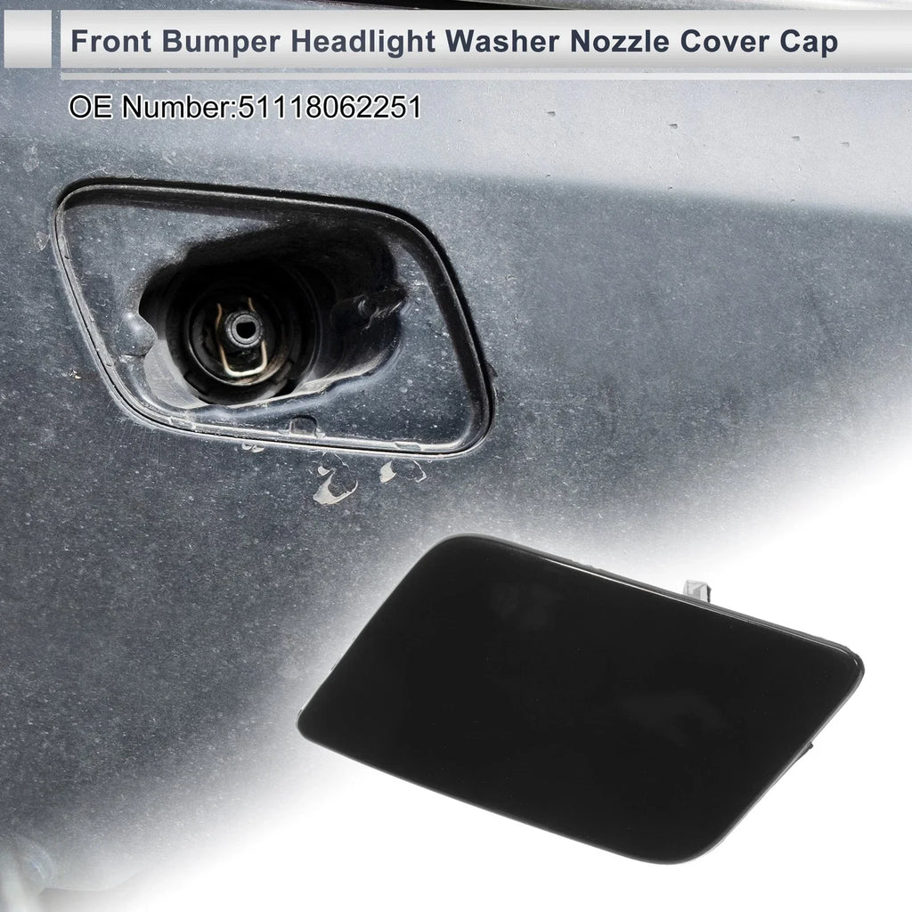 Front Left Washer Nozzle Cover for BMW 335i GT xDrive Black
