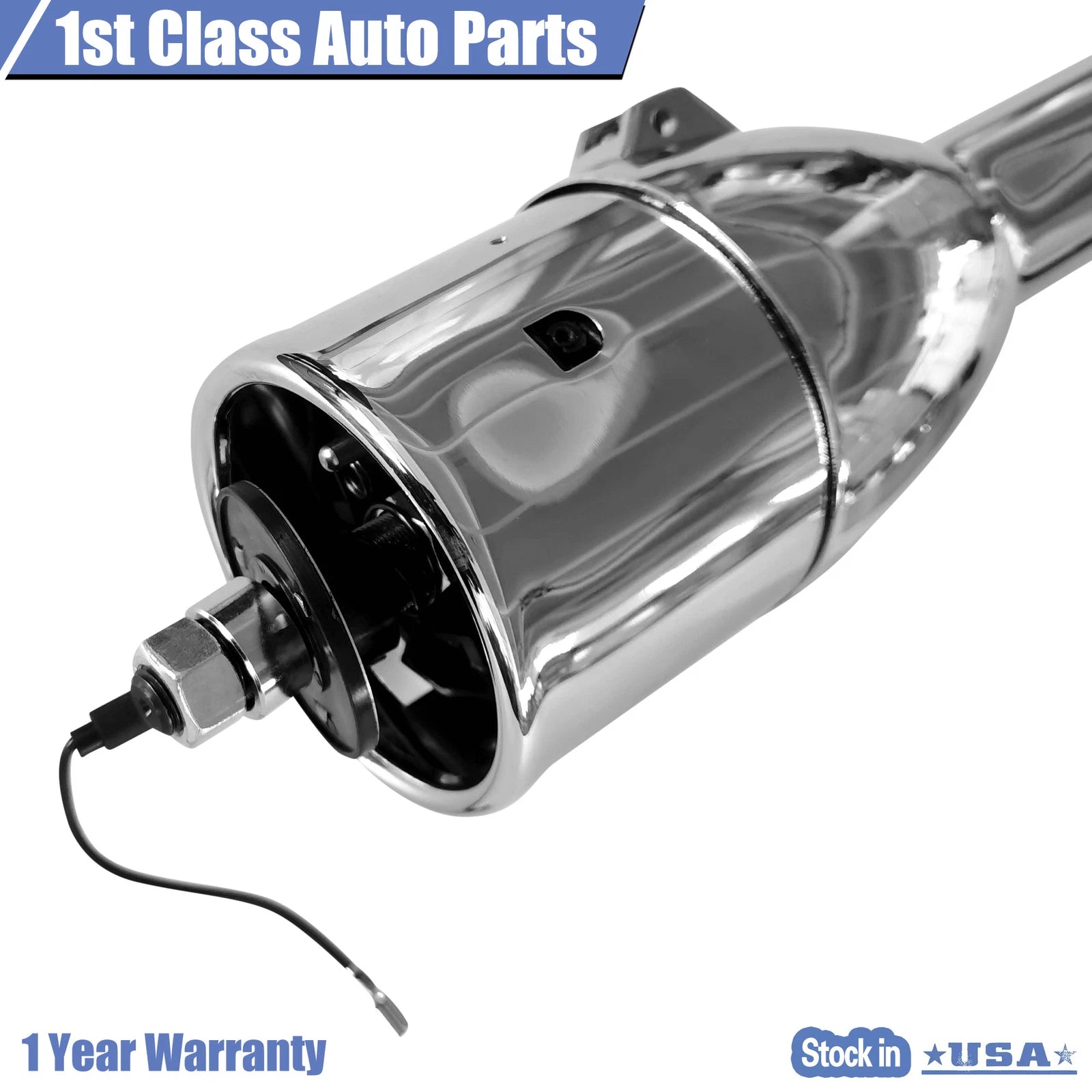 30" Tilt Steering Column with Wheel Adapter for Auto (Chrome)
