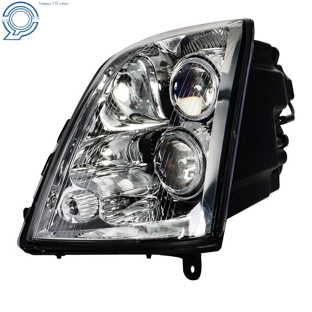 Set of 2 Headlights for Cadillac STS (2005–2011) Halogen Clear Lens Black Housing