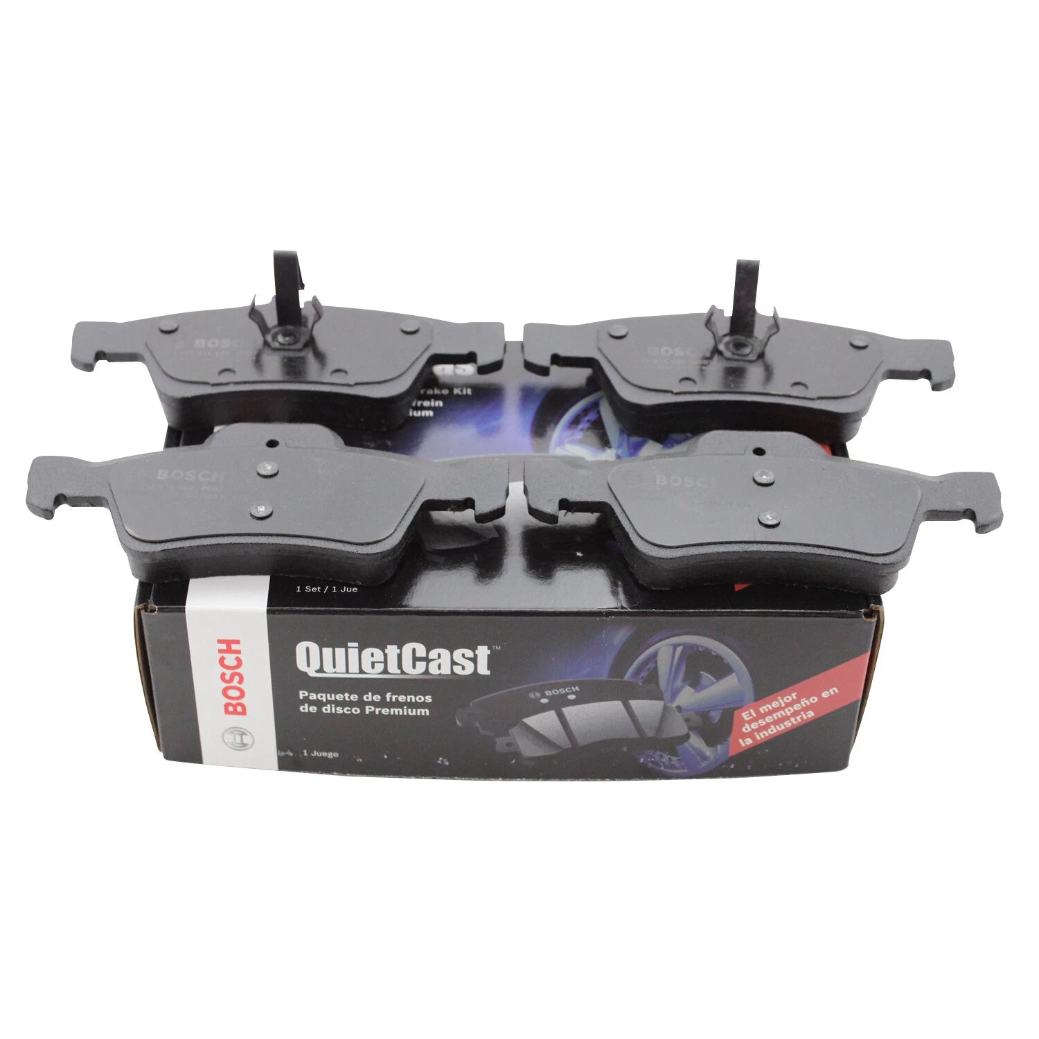Bosch QuietCast Rear Ceramic Brake Pads for Mercedes-Benz C216 W211 W221 R230 (2007–2015)