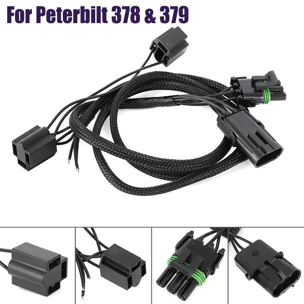 Headlight Wiring Harness for Peterbilt 378 379 127 119 BBC (1988–2007) #1-8007I
