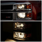 Smoked Housing Amber Corner Projector Headlight for Silverado (2014–2015)