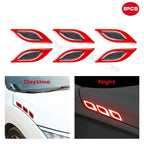 Red 3D Carbon Fiber Night Reflect Car Vent Edge Bumper Decal (---)