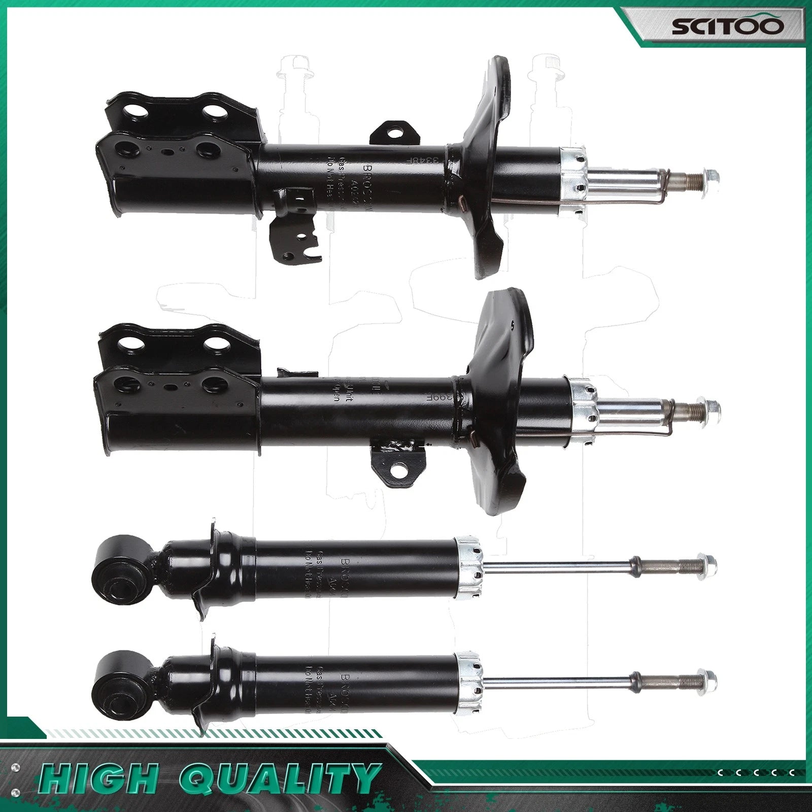 Set of 4 Front & Rear Shocks Struts for Toyota Matrix AWD (2003–2006)
