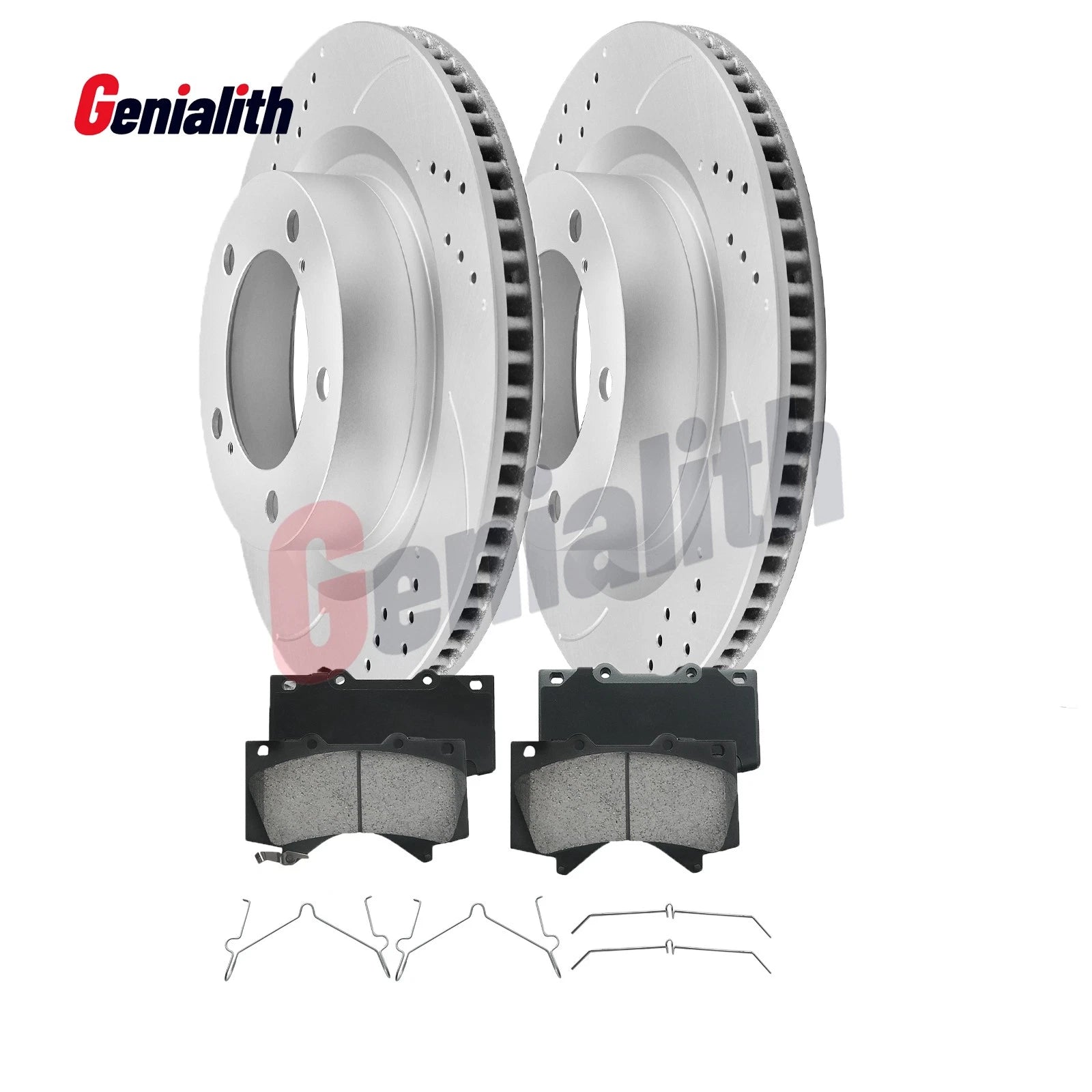 Front Rotors Brake Pads Kit for Toyota Tundra (2007–2021) & Lexus LX570 (2016–2021)