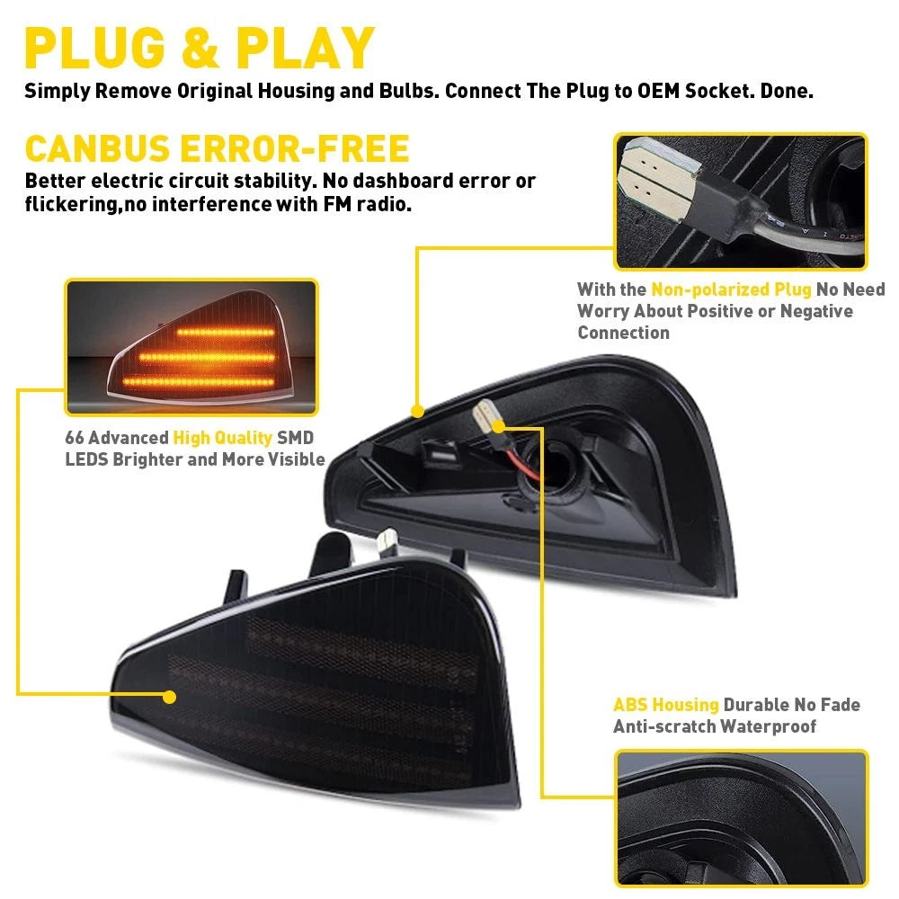 Corner Bumper Lights for Dodge Charger (2006–2010) Smoked