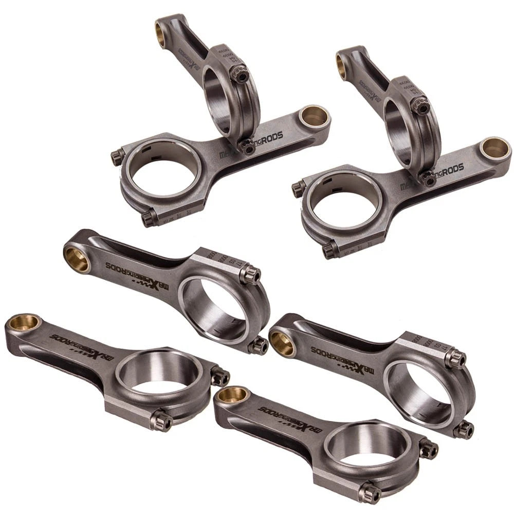 Forged H-beam Con Rods + ARP 8740 for Chevy Small Block V8 SBC (5.700", 2.100", .927")