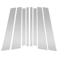 8 Pcs Door Pillar Window Trim for BMW X3 (2003–2010) Silver Tone