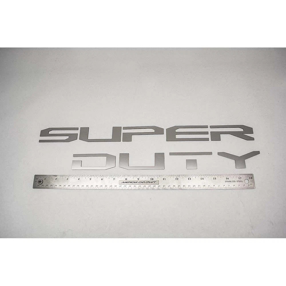 Polished Stainless Steel Tailgate Letter Inserts for 2017 Ford Super Duty