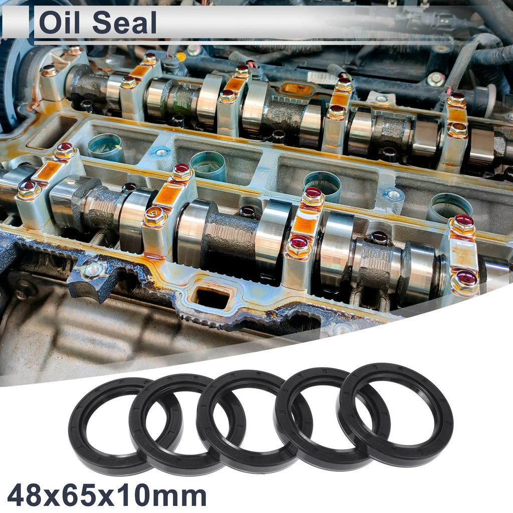 Set of 5 Oil Seal Rotary Shaft Seal NBR Rubber 48x65x10mm
