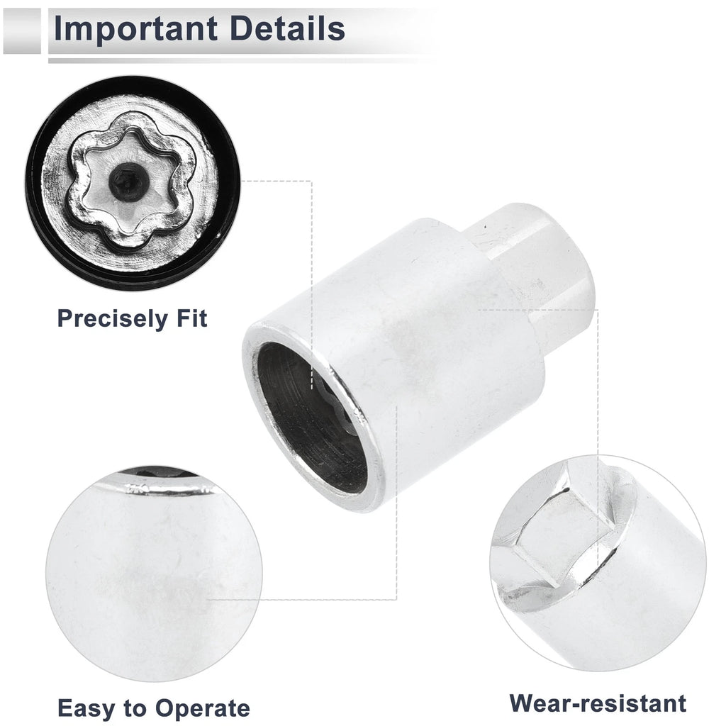 Type D Wheel Lock Lugnut Antitheft Key Socket for Toyota 