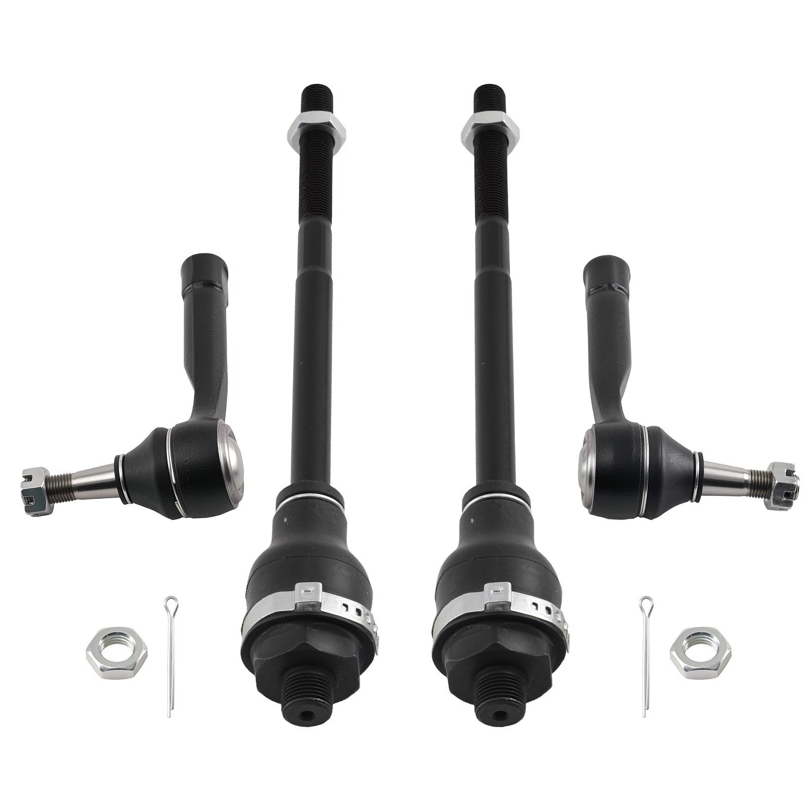 Set of 2 Front Inner Outer Tie Rods for Chevy Silverado 1500/Suburban 2500 (1999–2006)