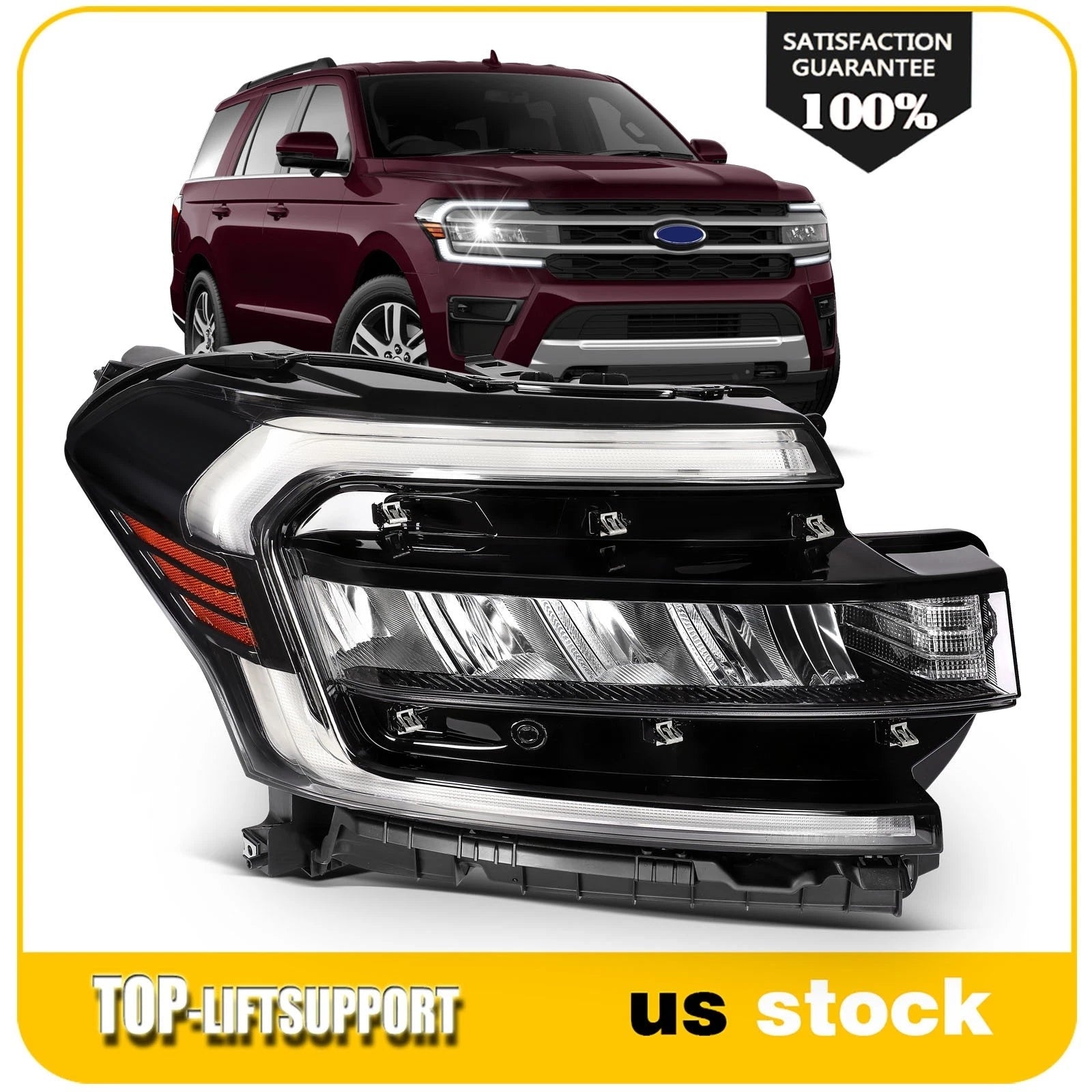 Right Side LED DRL Headlight Assembly for Ford Expedition (2022–2024)