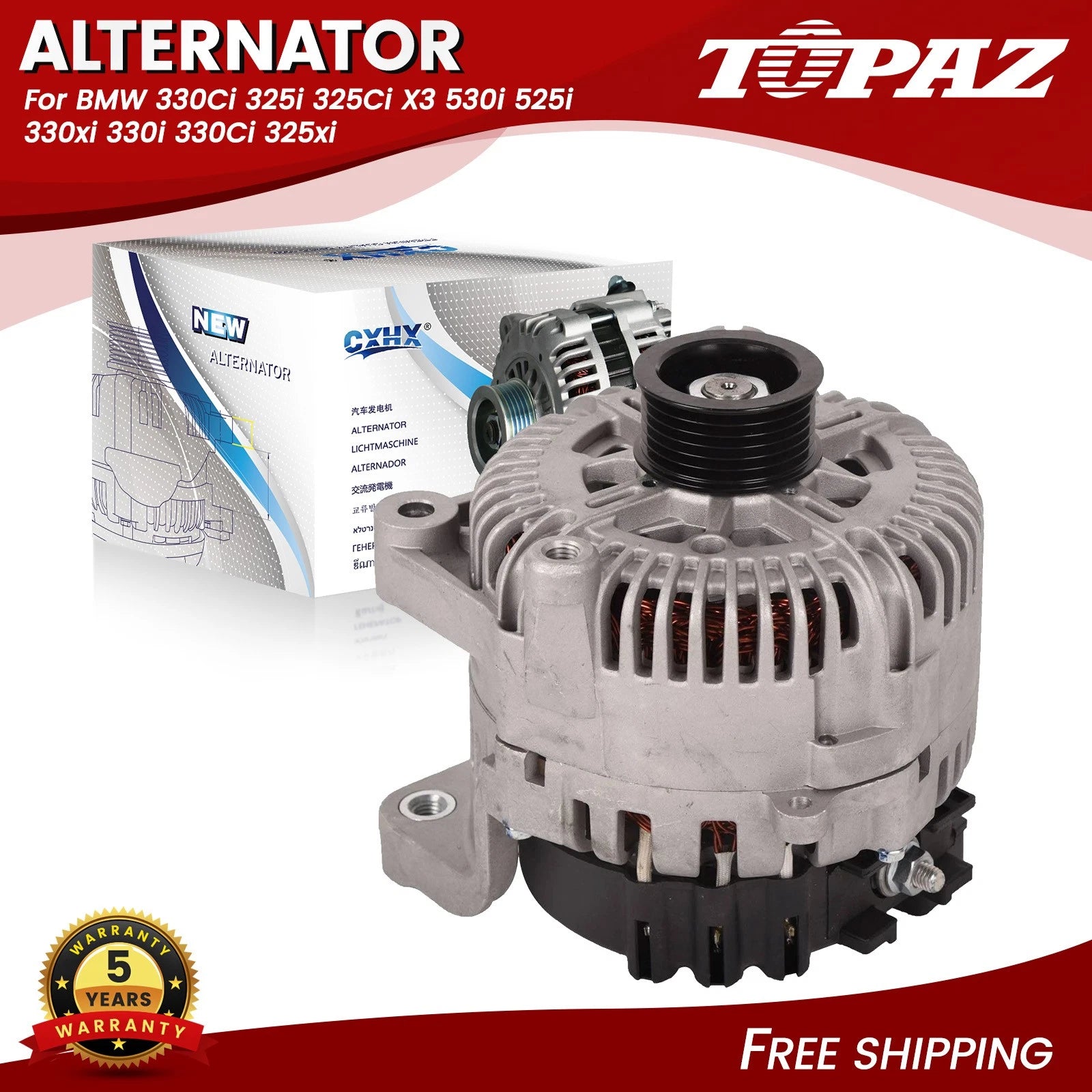 Alternator for BMW 545i 645ci 745i 745li 550i 650i 750i (2004–2010)