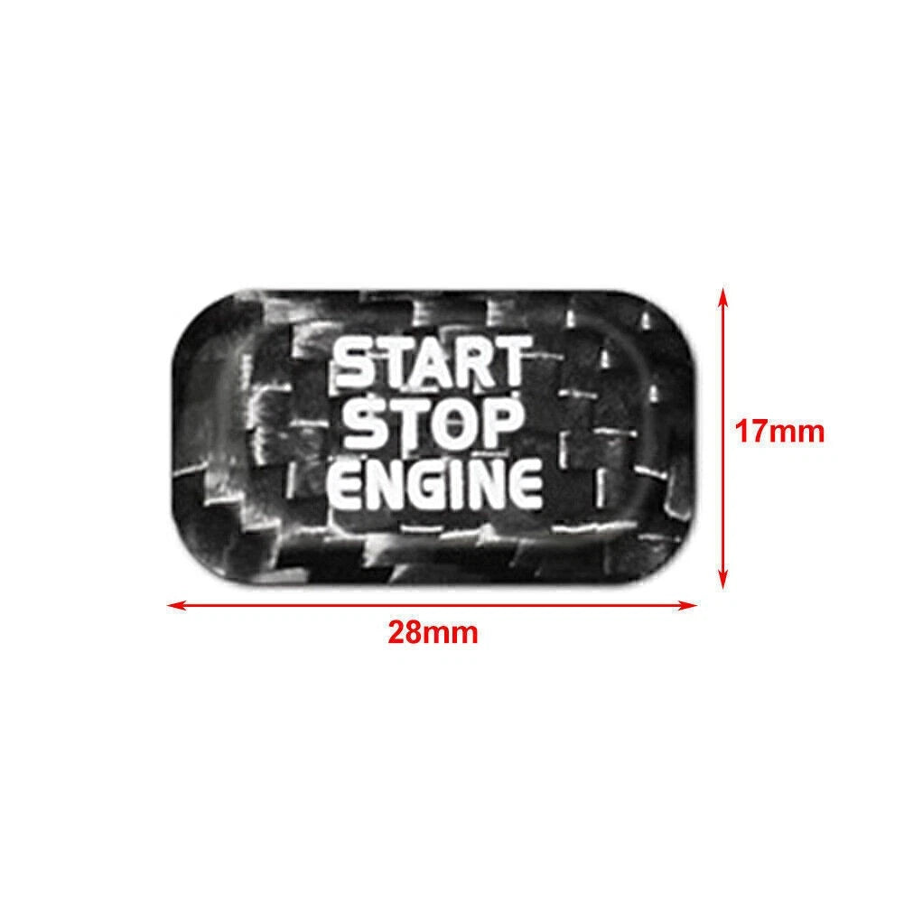 Carbon Engine Start Stop Button Sticker for Volvo V40 V60 S60 S60L XC60 S80L (2012–2020)