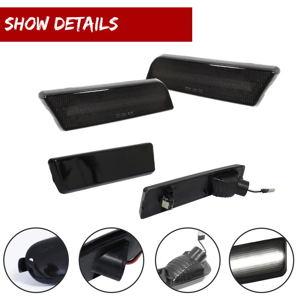4X White LED Side Marker Lights for Ford Transit Connect (2010–2013)
