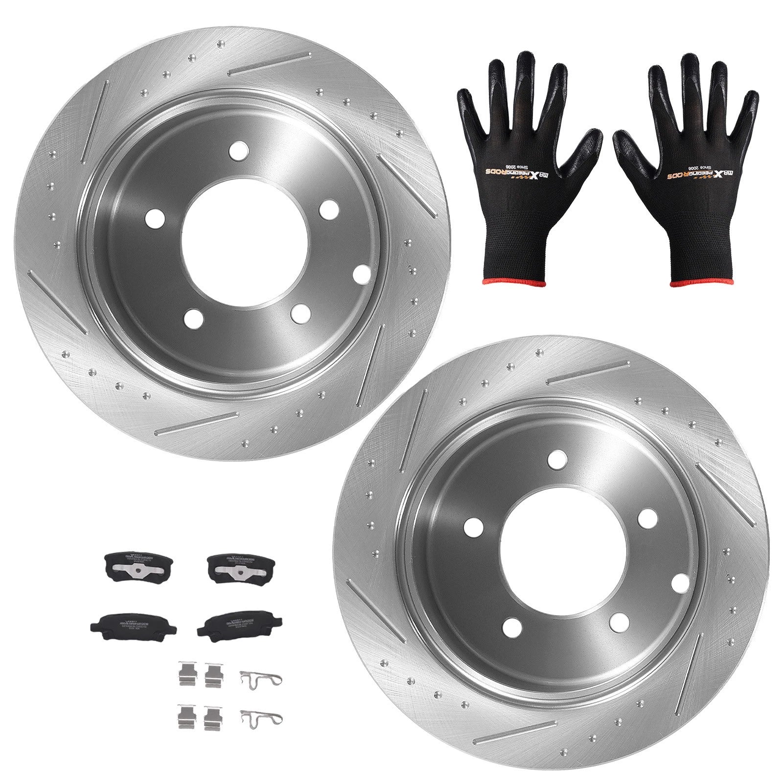 Rear Brake Rotors and Pads Kit for Mitsubishi Lancer (2008–2016) Jeep Patriot (2007–2017)