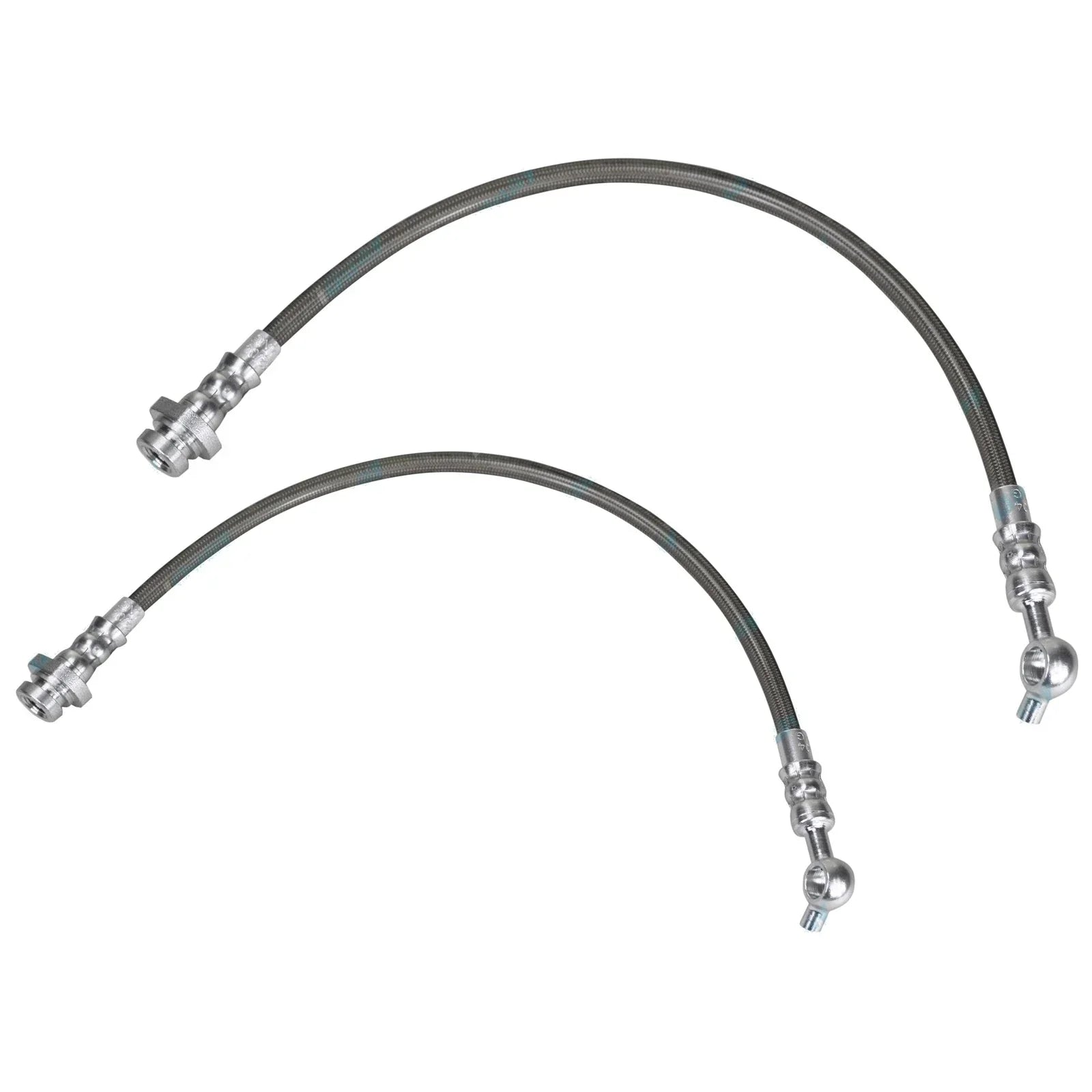 Front Left + Right Braided Brake Line Hose Set for Patrol GQ Y60 + Ford Maverick