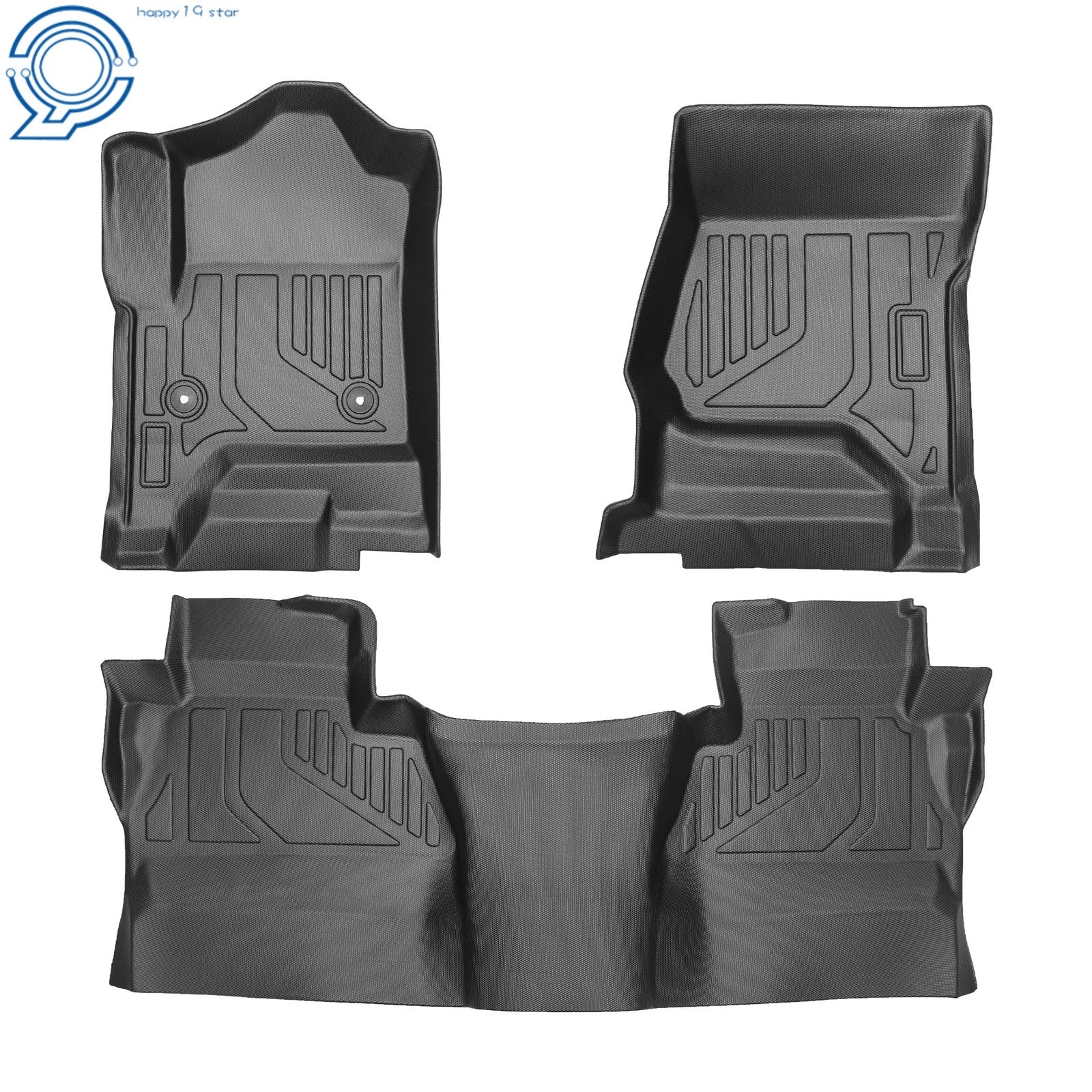 Set of 3 TPE Floor Mats for Silverado Sierra 1500 2500 (2014–2019)