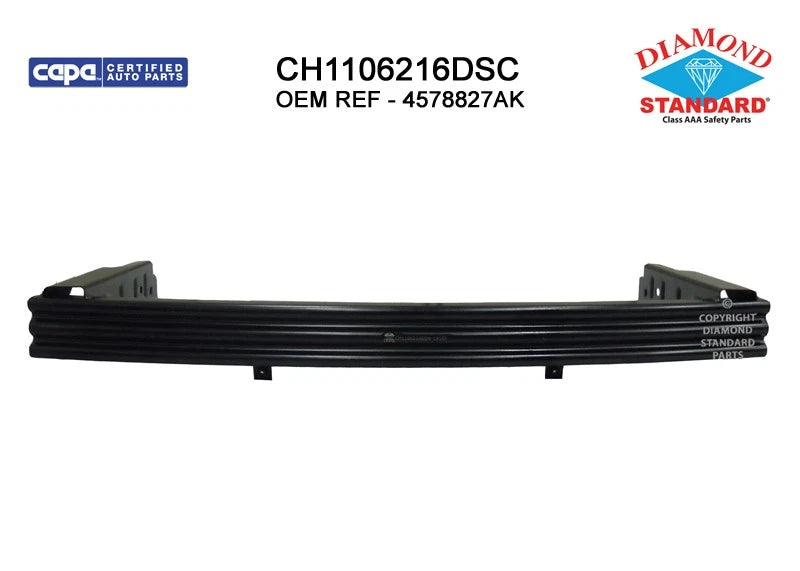 Replacement Steel Rear Bumper Impact Bar for See Compatibility Chart