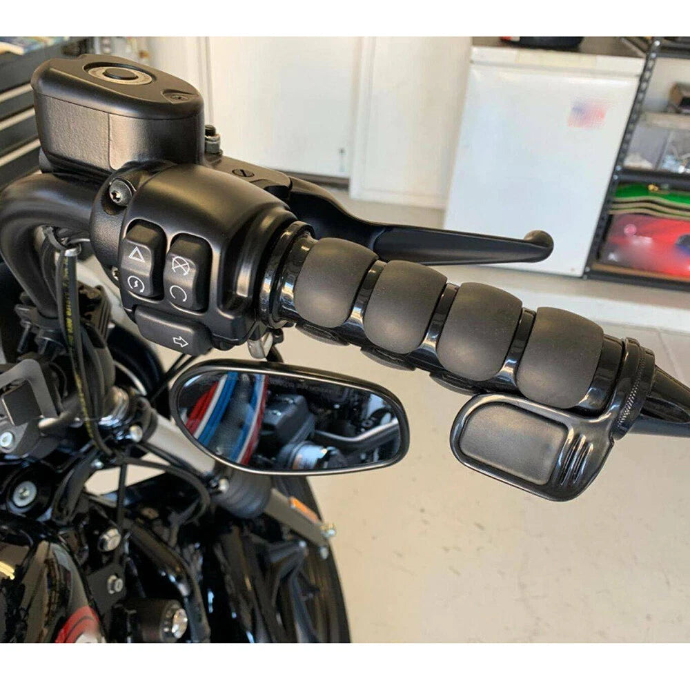 1" Handlebar End Hand Grips for Harley Dyna Softail Electra Glide