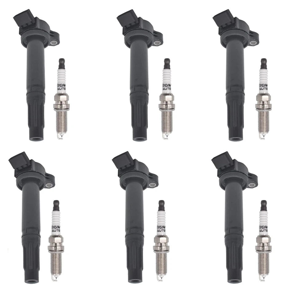 6X Ignition Coil + 6X Spark Plug for Toyota Avalon Camry Highlander Sienna (3.5L)