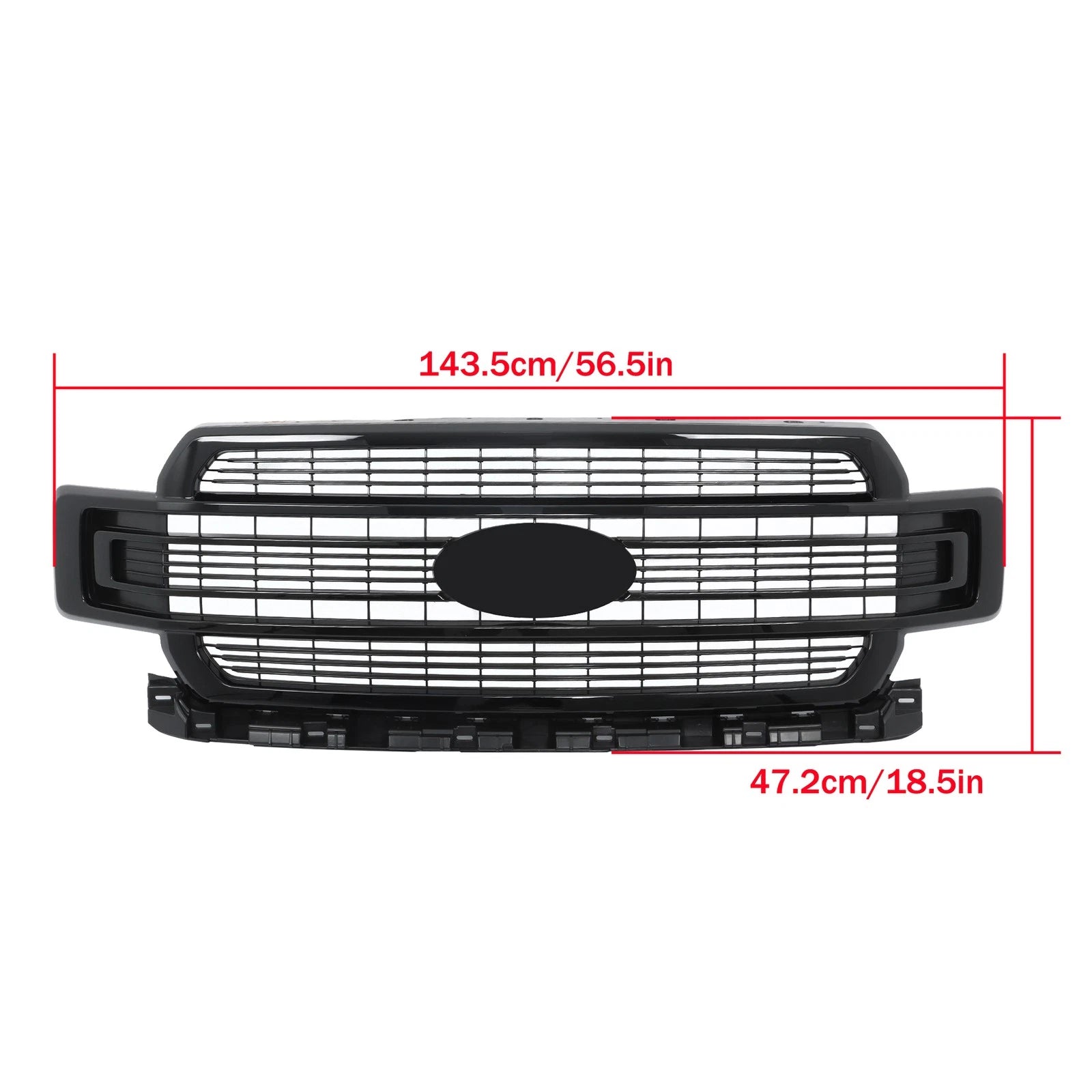 Gloss Black Front Bumper Grille for Ford F-150 (2018-2020)