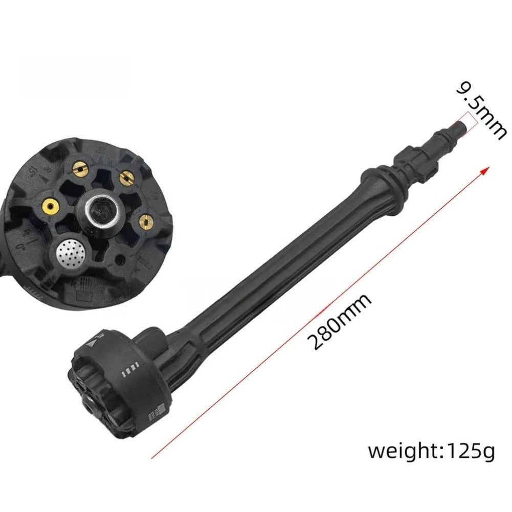 6-in-1 Car Wash Nozzle with 360 Rotation Feature