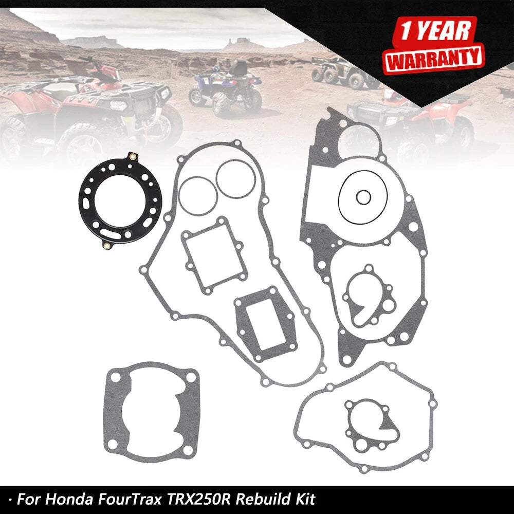 Complete Engine Gasket Rebuild Kit for Honda FourTrax TRX250R (1986–1989)