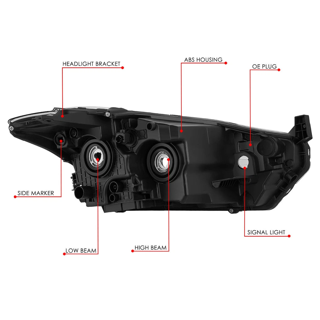 Driver Left Chrome Housing Amber Corner Headlight Lamp for Nissan Kicks (2018–2020)