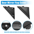 Matte Black Door Wing Mirror Covers for Fiat 500 (2012-2019)