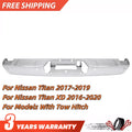 Rear Step Bumper Face Bar for Nissan Titan XD (2016–2020) with Sensor Holes