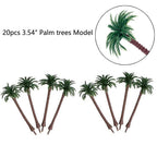 20pcs Coconut Palm Trees for Dioramas and Scenery