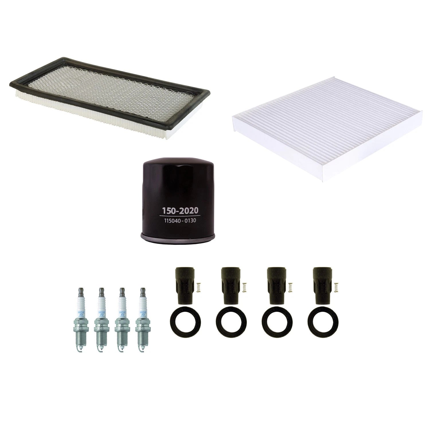 Tune Up Kit with 4 NGK Spark Plugs & 4 Boots for Dodge Caliber, Compass, Patriot (2007–2017)