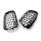 Black & Chrome Front Bumper Kidney Grille for BMW X5 E70, X6 E71 (2007-2013)