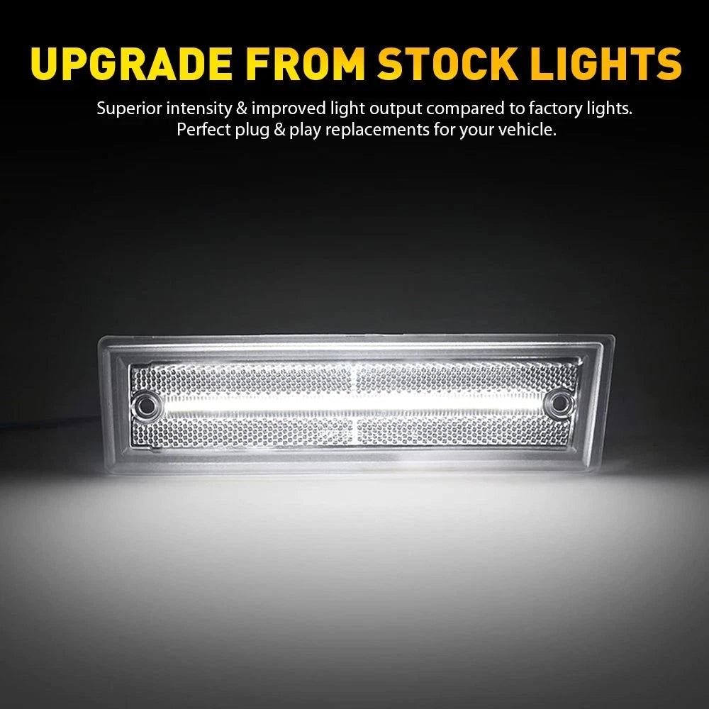 Clear Lens Front LED Side Marker Lights for Chevrolet K5 Blazer (1981–1991)