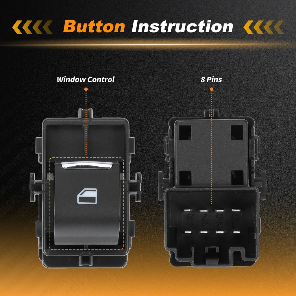Rear Passenger Power Window Switch for Ford F150, Edge, Expedition (2015–2020) FL3Z-14529-AB