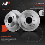 Rear Disc Brake Rotor & Pads + Wheel Hub Bearing for Kia Soul (2010–2013)