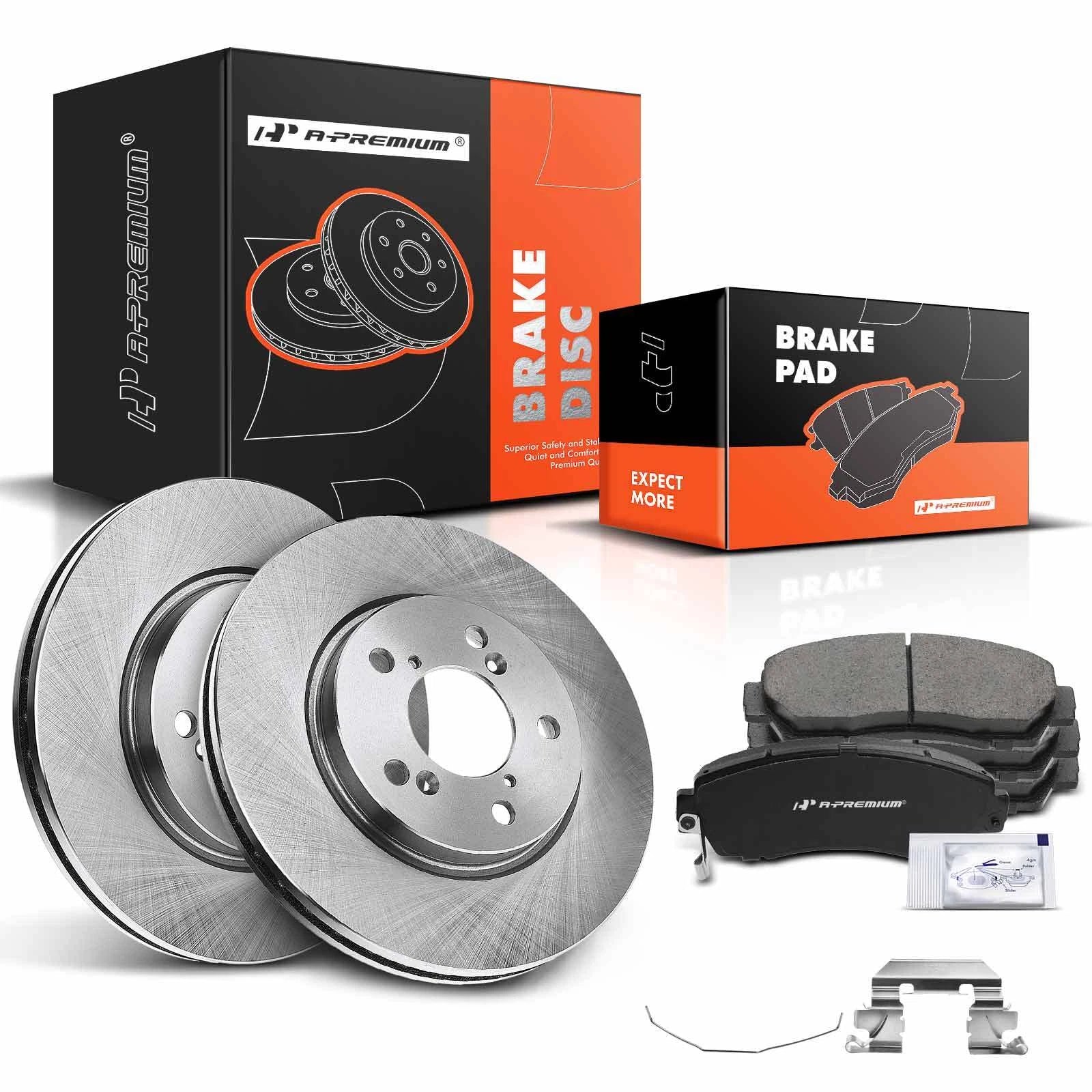 Front Disc Brake Rotors & Ceramic Pads for Honda Odyssey (2005–2010)